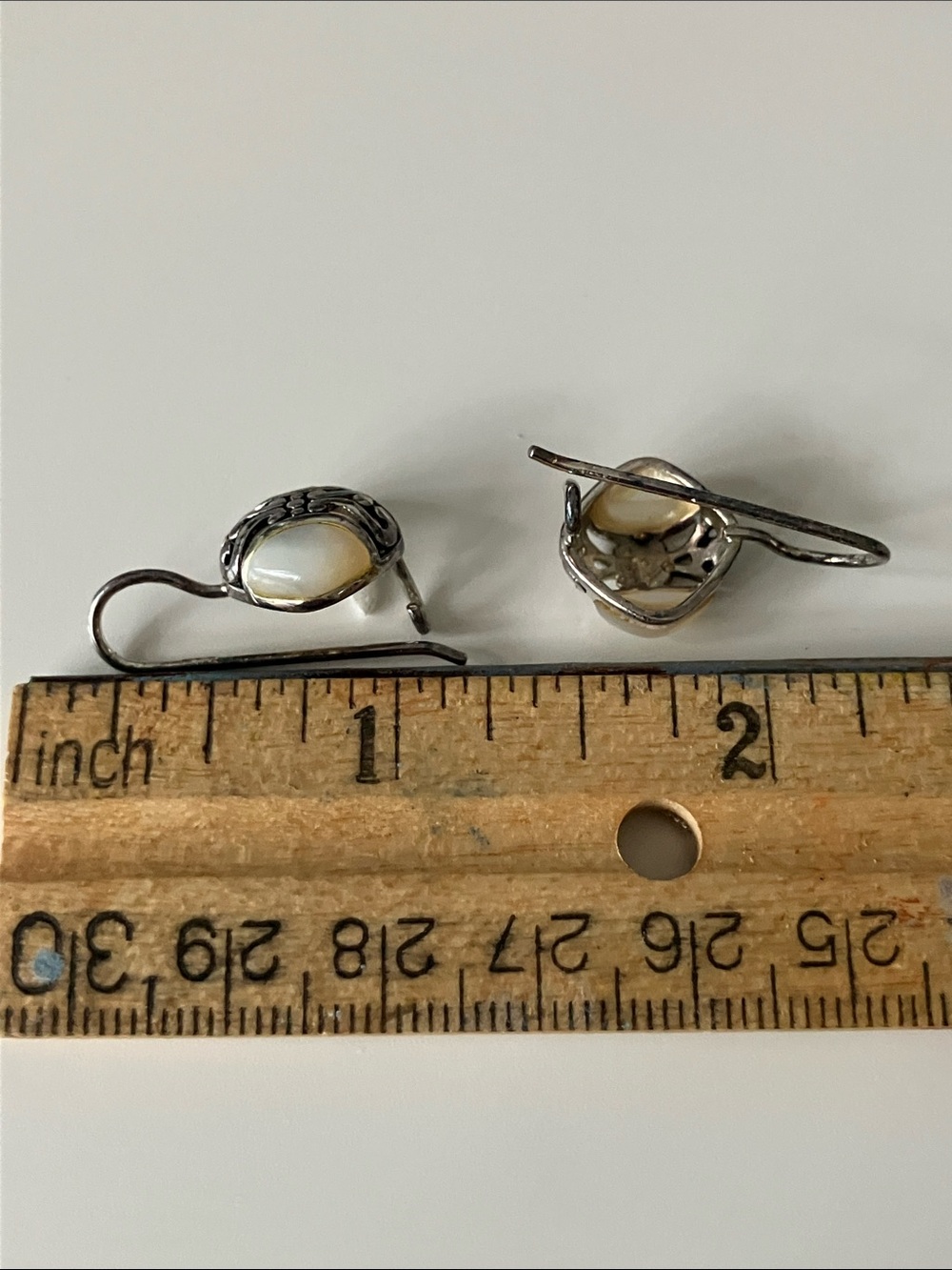Silpada Sterling Silver Mother-of-Pearl Heart Drop Earrings - Picture 5 of 8